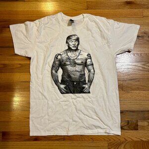 NWD Meds Gildan White Black Gray Graphic Trump The Don Make America T-Shirt L